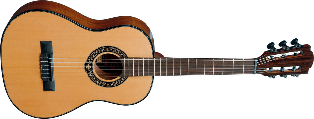 Lag Oc66-2 Occitania Junior 1.2 - Naturel Brillant - Classical guitar 1/2 size - Main picture