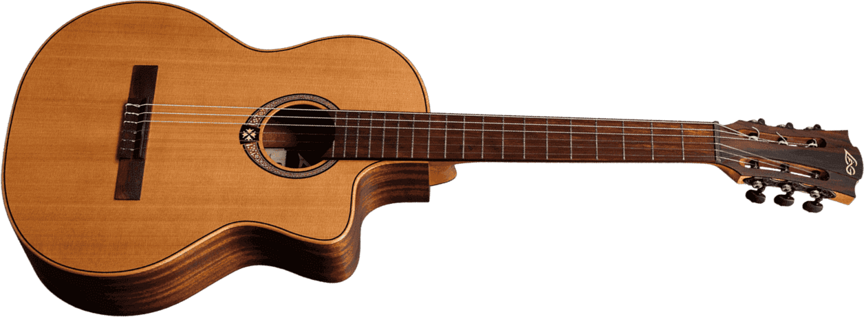 Lag Occitania Oc170ce 4/4 Cw Cedre Khaya Rw - Naturel Satin - Classical guitar 4/4 size - Main picture