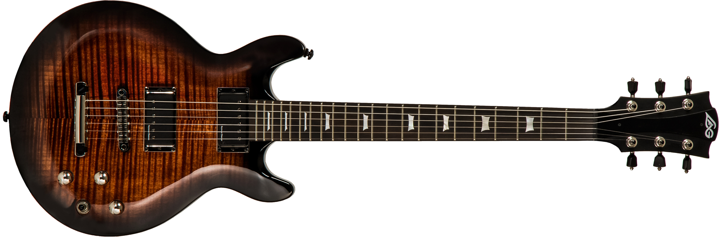 Lag Roxane R500 2h Seymour Duncan Ht Bw - Brown Shadow - Double cut electric guitar - Main picture