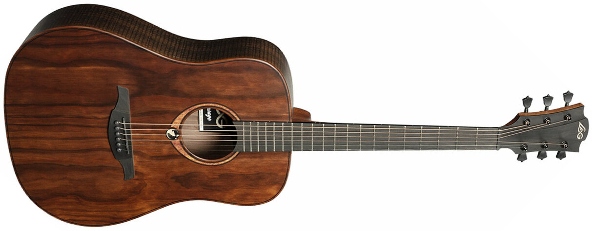 Lag Sauvage D Dreadnought Pale Brankowood Tramontane Eucalyptus Brb - Naturel - Acoustic guitar & electro - Main picture