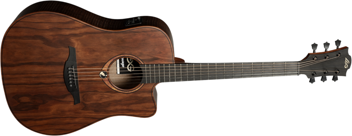 Lag Sauvage Dce Dreadnought Cw Pale Brankowood Tramontane Eucalyptus Brb - Naturel - Electro acoustic guitar - Main picture
