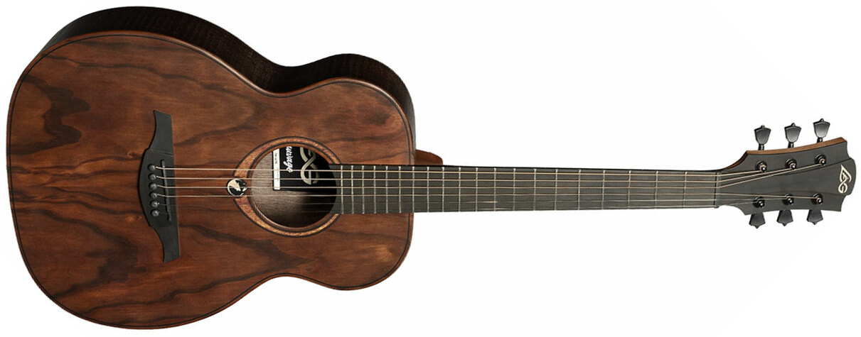 Lag Sauvage T Travel Pale Brankowood Eucalyptus Brb - Naturel - Travel acoustic guitar - Main picture