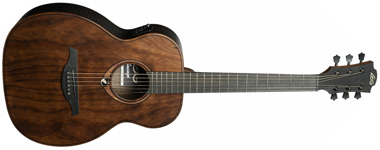 Lag Sauvage Te Travel Pale Brankowood Eucalyptus Brb - Naturel - Travel acoustic guitar - Main picture