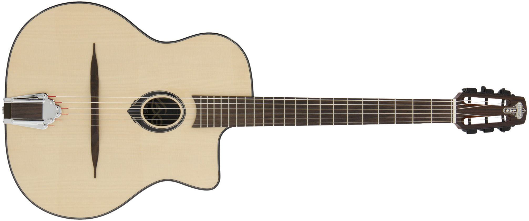 Lag Sl200 Solid Spruce + Housse - Natural - Gypsy guitar - Main picture