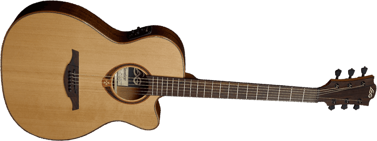 Lag T118ace Tramontane Auditorium Cw Cedre Khaya Bro - Naturel - Electro acoustic guitar - Main picture