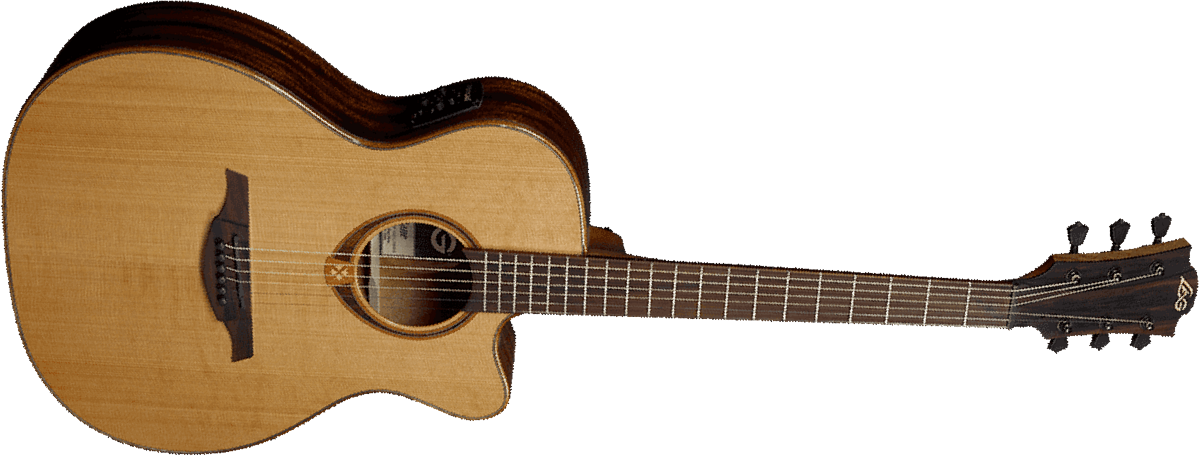 Lag T118asce Tramontane Auditorium Slim Cw Electro Cedre Khaya - Naturel - Electro acoustic guitar - Main picture