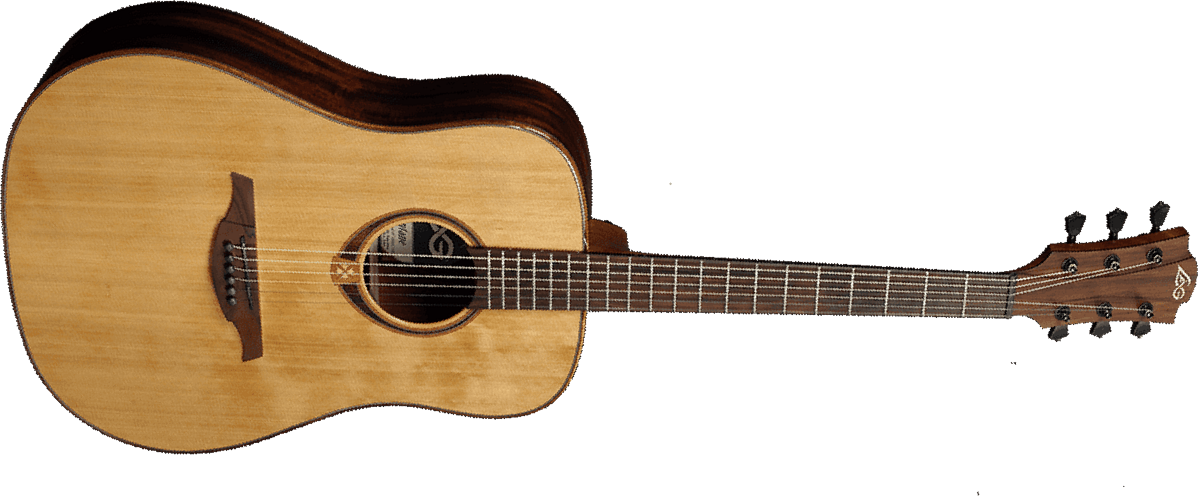 Lag T118d Tramontane Dreadnought Cedre Khaya Bro - Natural - Acoustic guitar & electro - Main picture