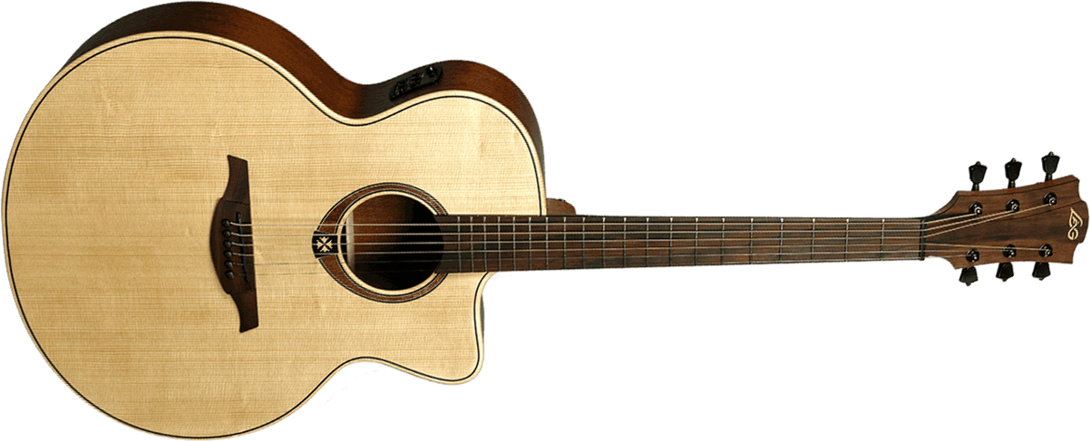 Lag T177jce Tramontane Jumbo Cw Epicea Khaya Bro - Naturel - Electro acoustic guitar - Main picture