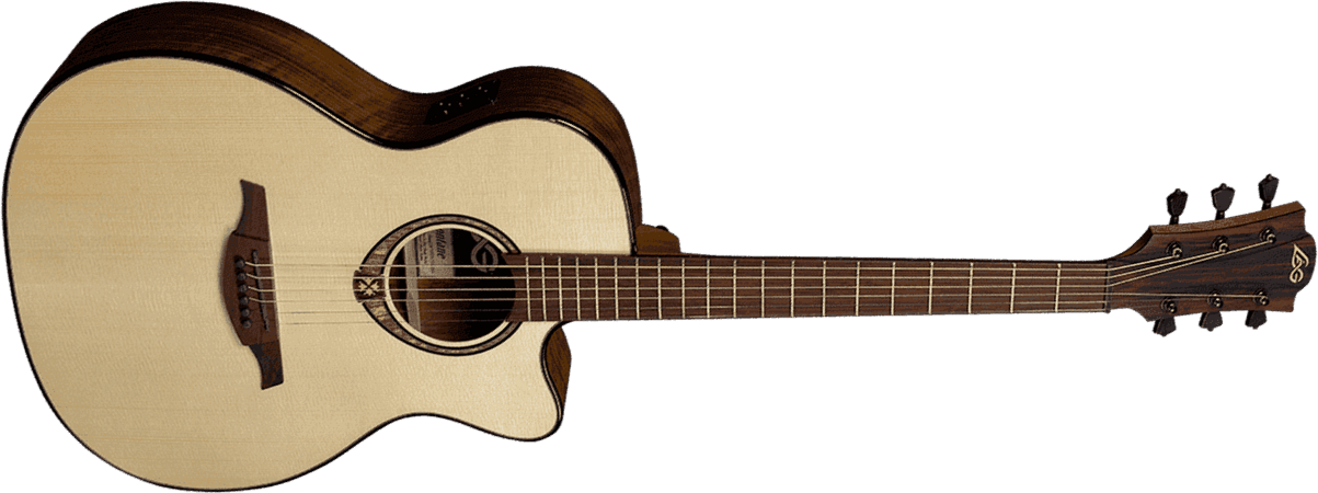 Lag T318ace Tramontane Auditorium Cw Epicea Ovangkol Bro - Naturel - Electro acoustic guitar - Main picture