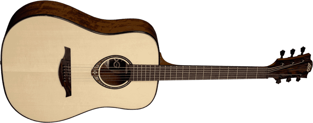 Lag T318d Tramontane Dreadnought Epicea Ovangkol Bro - Natural - Acoustic guitar & electro - Main picture