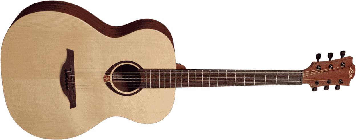 Lag T70a-hit Tramontane Auditorium Epicea Sapele - Naturel Satin - Acoustic guitar & electro - Main picture