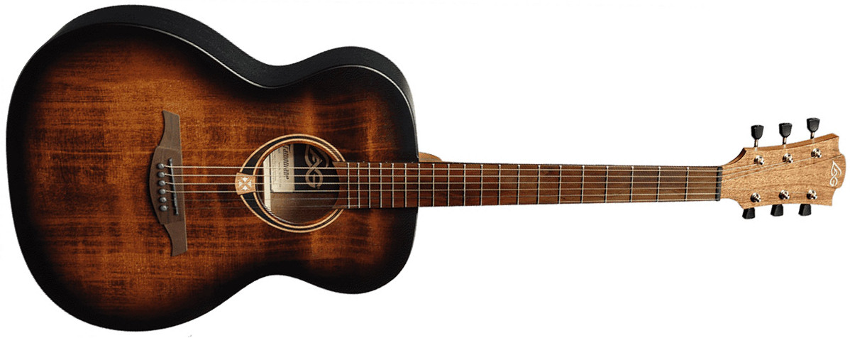 Lag T70a Tramontane Auditorium Epicea Sapele Bro - Noir & Brun - Acoustic guitar & electro - Main picture