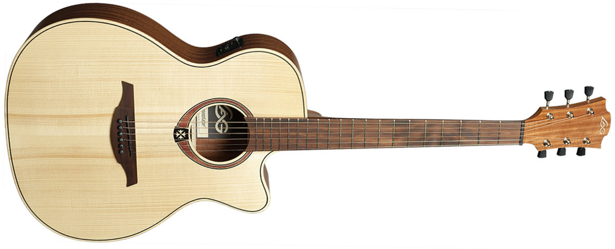 Lag T70ace Tramontane Auditorium Cw Epicea Sapele Bro - Naturel - Electro acoustic guitar - Main picture