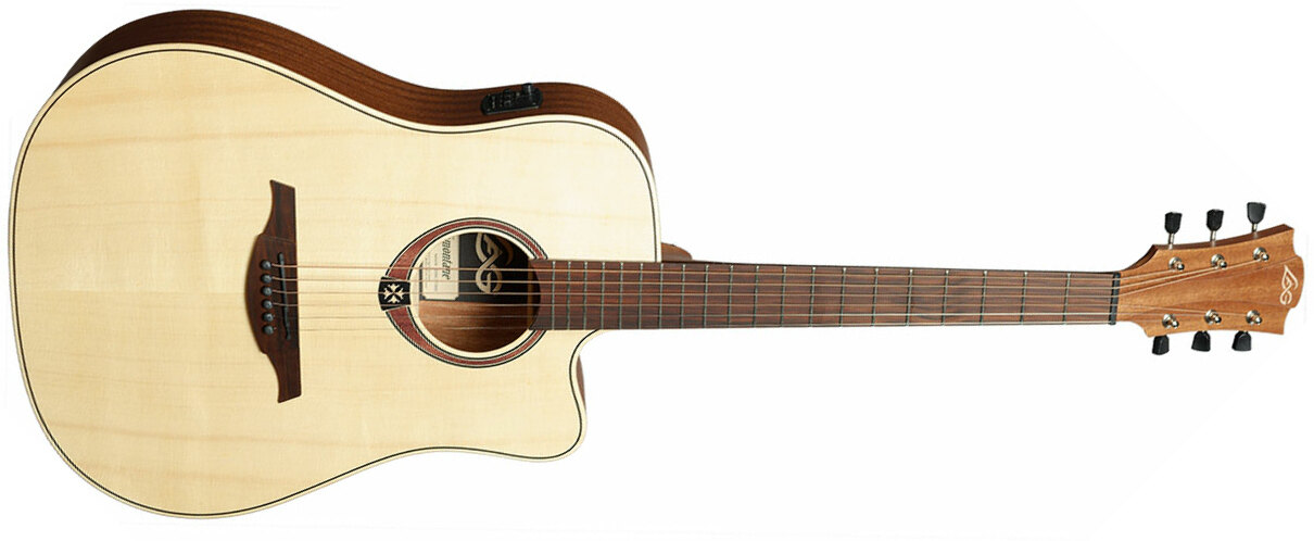 Lag T70dce Ii Tramontane Auditorium Cw Epicea Sapele Bro - Naturel Satin - Electro acoustic guitar - Main picture