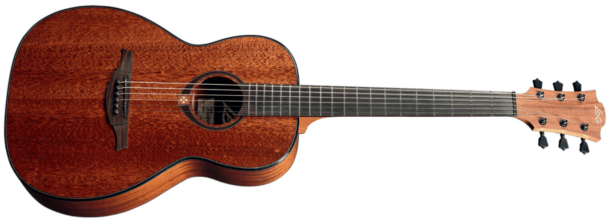 Lag T90pe Tramontane Parlor Tout Khaya Rw Directlag Plus - Naturel Brillant - Acoustic guitar & electro - Main picture