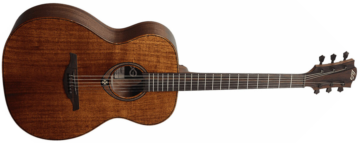 Lag T98a Tramontane Auditorium Tout Khaya Bro - Natural - Acoustic guitar & electro - Main picture