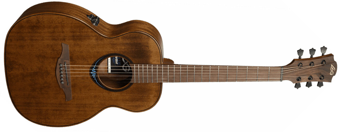 Lag Tbw1te Bluewave 1 Travel Cedre Khaya Brbr - Brown - Travel acoustic guitar - Main picture