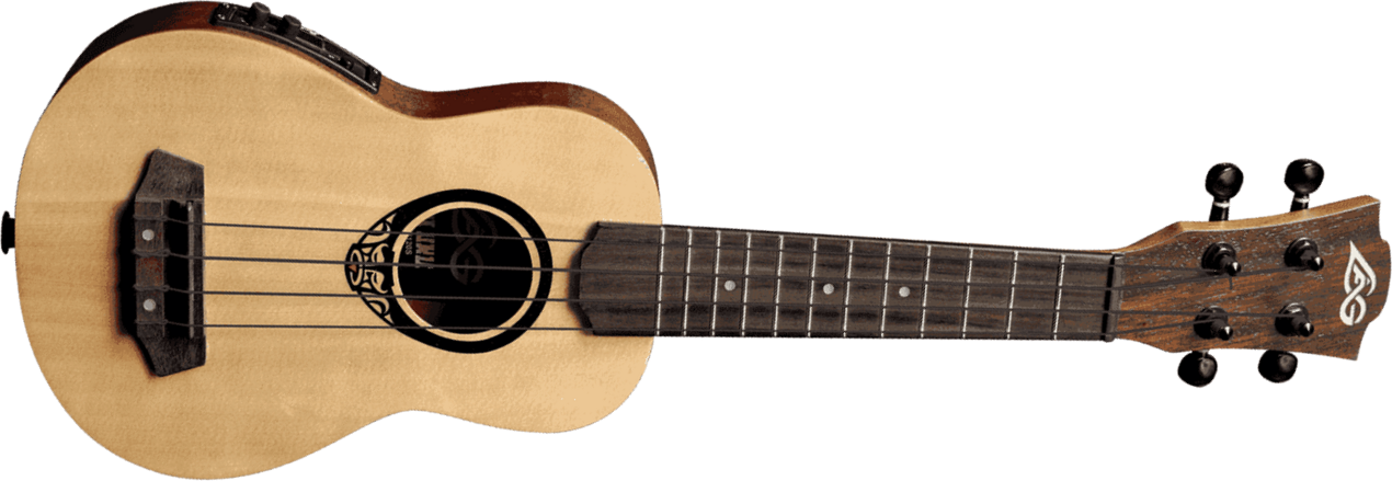 Concert Slim Ukulele Tiki Uku Arched Back Électric-Acoustic