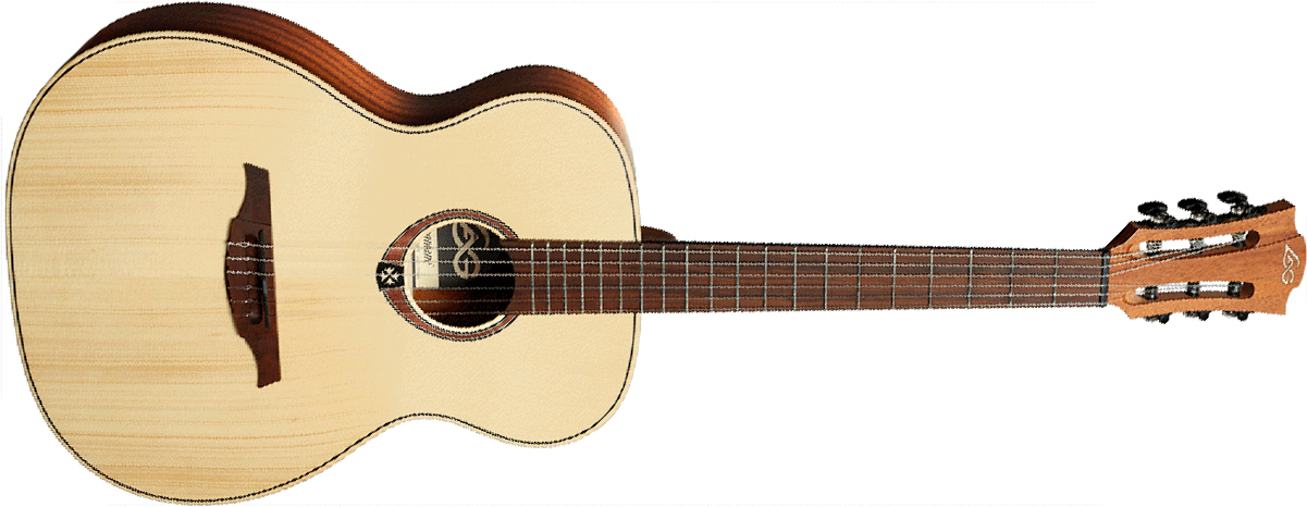 Lag Tramontane Tn70a Epicea Khaya Brbw - Natural - Classical guitar 4/4 size - Main picture