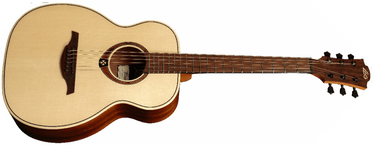Lag Travel Spe Tramontane Epicea Sapele Bro +housse - Naturel - Electro acoustic guitar - Main picture