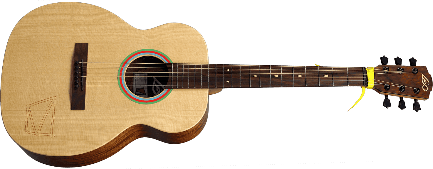 Lag Vianney Travel Signature Epicea Acajou - Natural Satin - Travel acoustic guitar - Main picture
