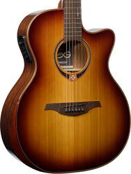 Electro acoustic guitar Lag Tramontane T118ABCE - Brown sunburst