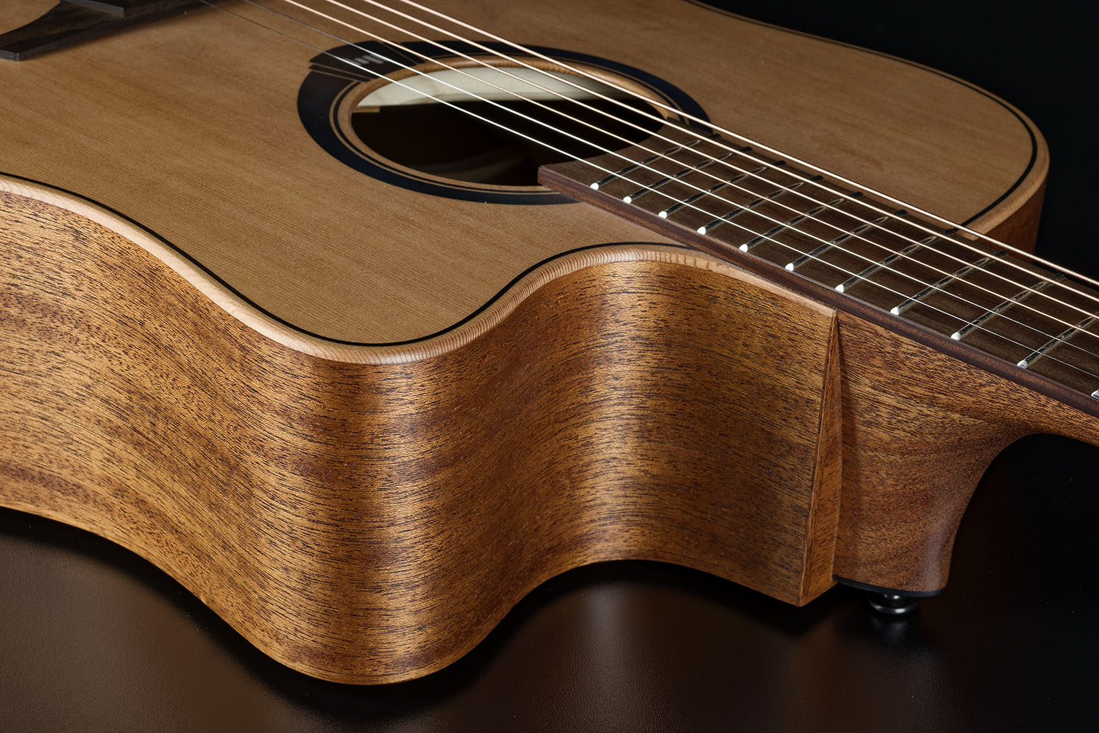 Lag Hv10dce Hyvibe H2 Dreadnought Cw Cedre Khaya Bra - Natural - Folk guitar - Variation 3
