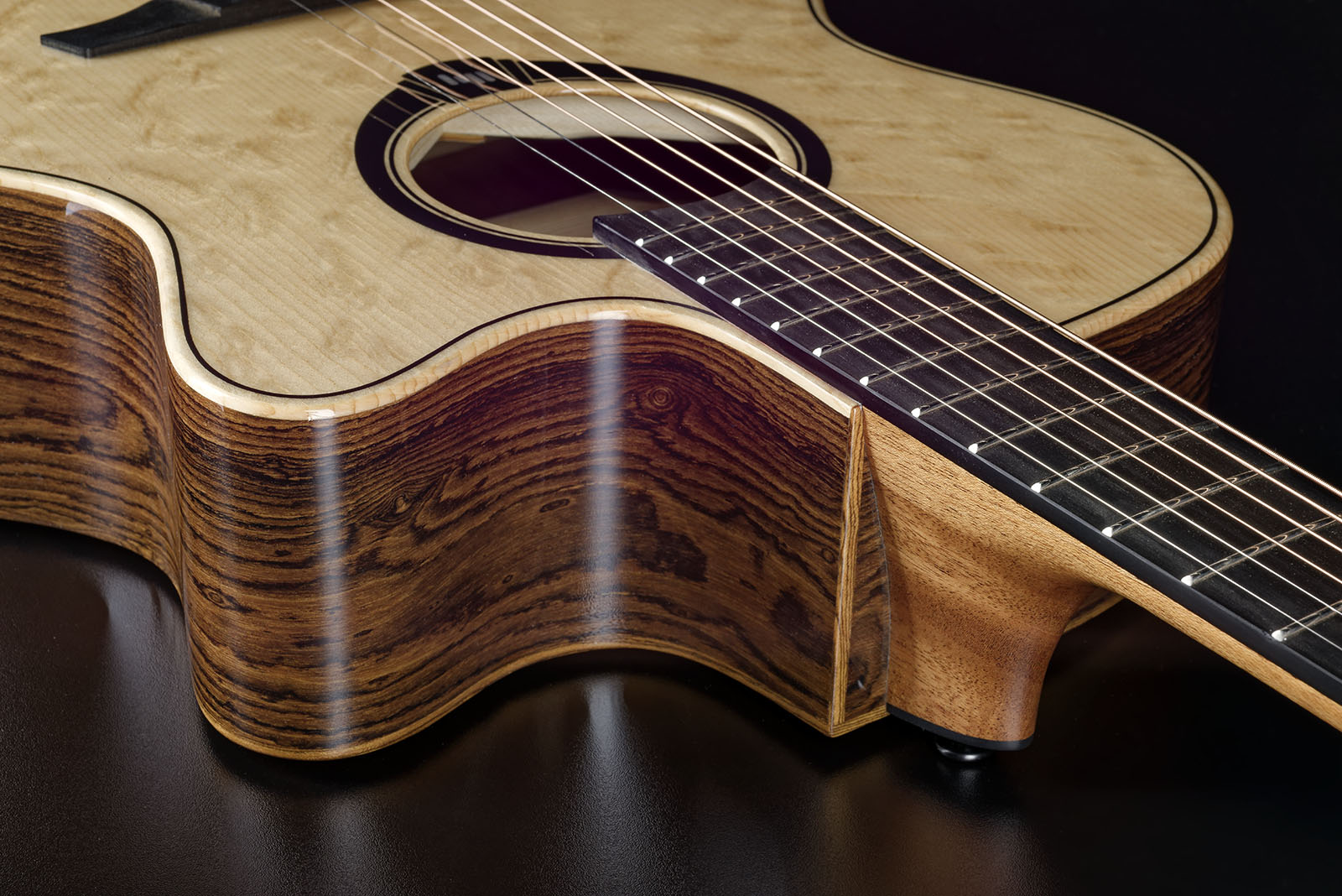 Lag Hv30ace Hyvibe H2 Auditorium Cw Epicea Bokote Bkbr - Natural - Folk guitar - Variation 3