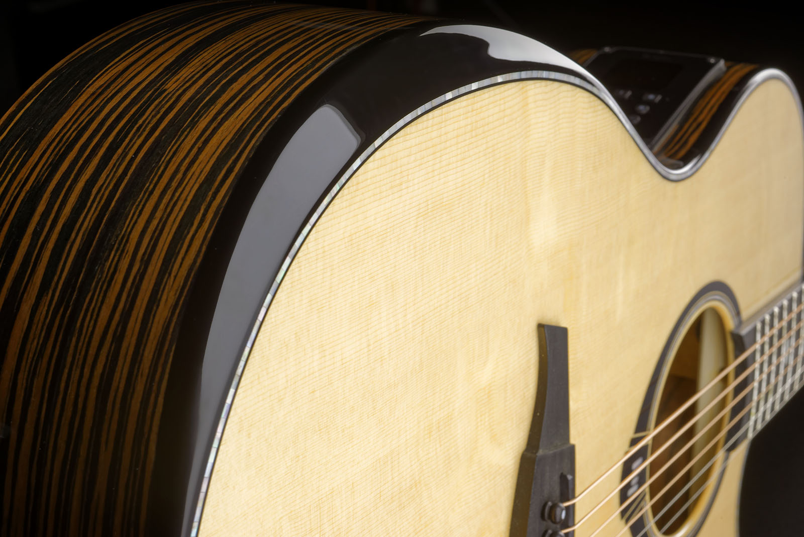Lag Hv50ace Hyvibe H2 Auditoruium Cw Epicea Bokote Bkbr - Natural - Folk guitar - Variation 5