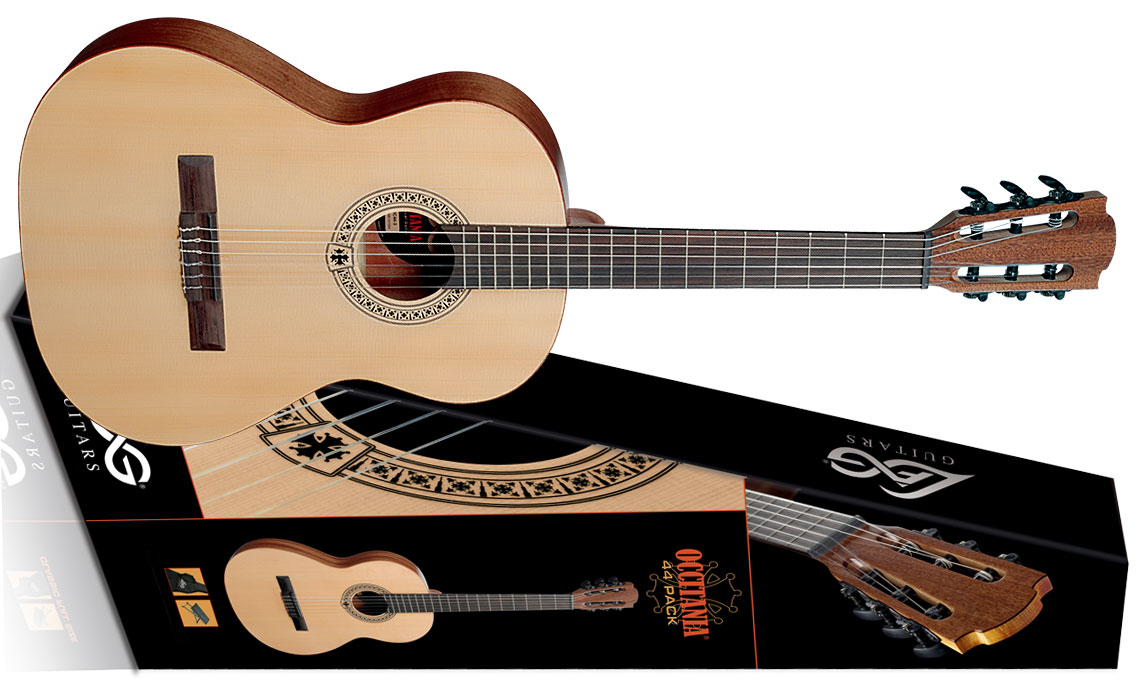 Lag Oc44-3-pack Occitania Junior 3/4 Epicea Sapele Rw - Naturel Satin - Classical guitar 3/4 size - Variation 1