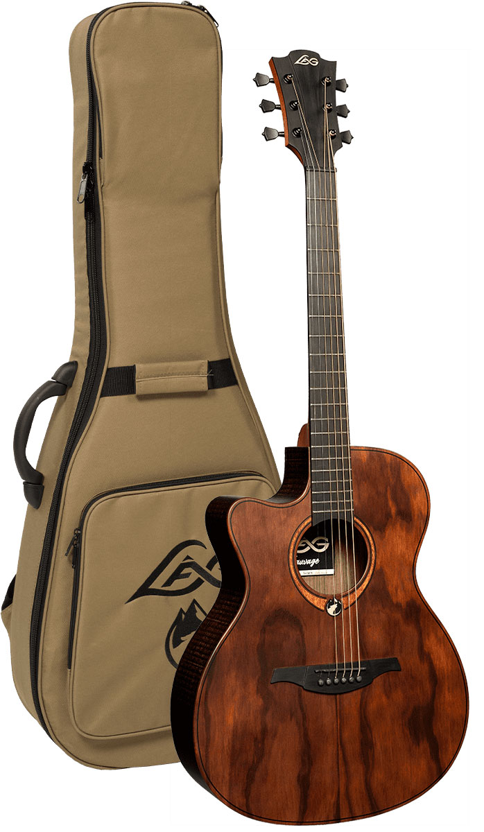 Lag Sauvage Ace Lh Gaucher Tramontane Auditorium Cw Pale Brankowood Eucalyptus Brb - Naturel - Electro acoustic guitar - Variation 2