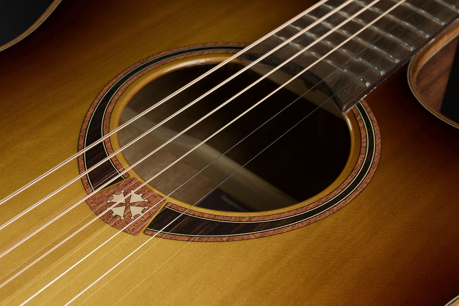 Lag T118abce Bevel Tramontane Auditorium Cw Cedre Khaya Bro - Brown Sunburst - Electro acoustic guitar - Variation 8