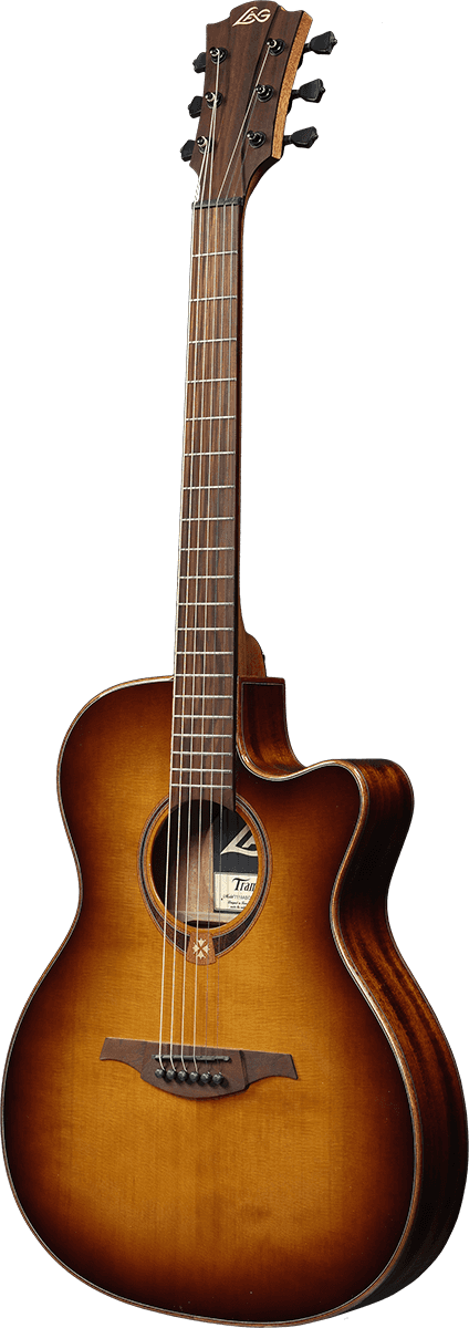 Lag T118asce Tramontane Auditorium Slim Cw Electro Cedre Khaya - Brown Shadow - Electro acoustic guitar - Variation 1