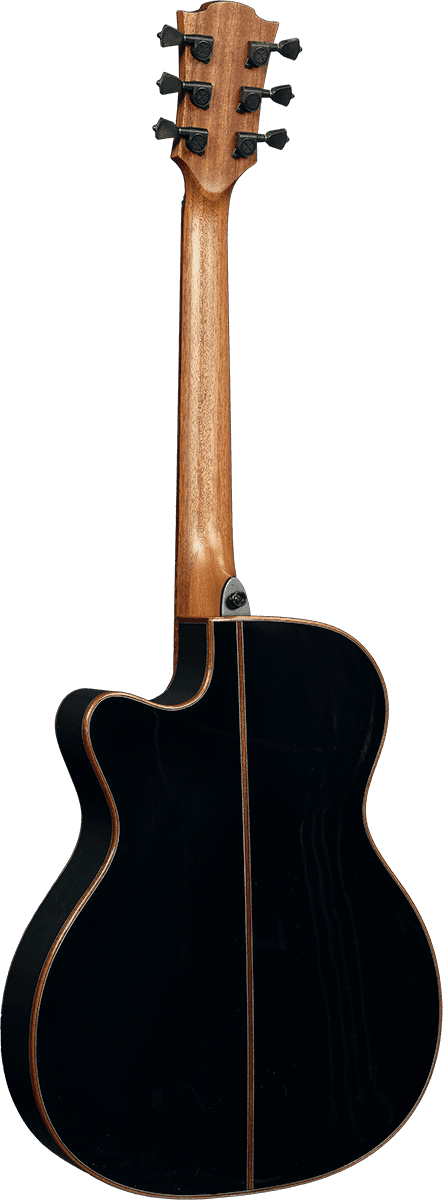 Lag T118asce Tramontane Auditorium Slim Cw Electro Cedre Khaya - Black - Electro acoustic guitar - Variation 2