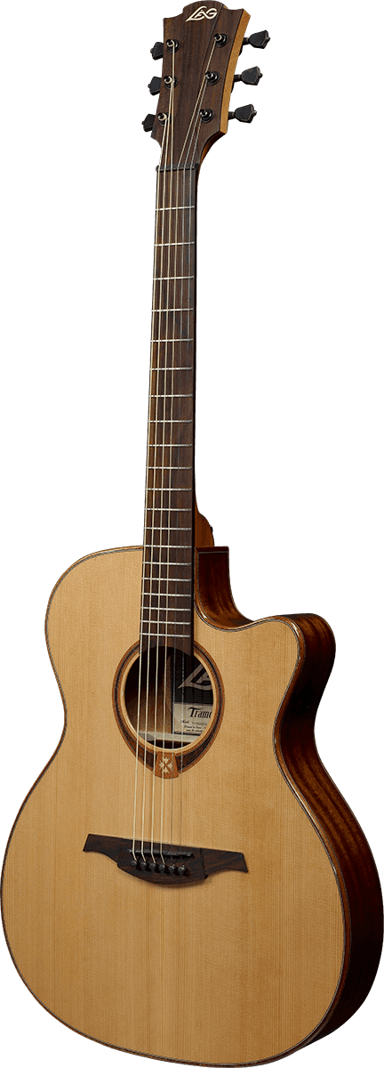 Lag T118asce Tramontane Auditorium Slim Cw Electro Cedre Khaya - Naturel - Electro acoustic guitar - Variation 1