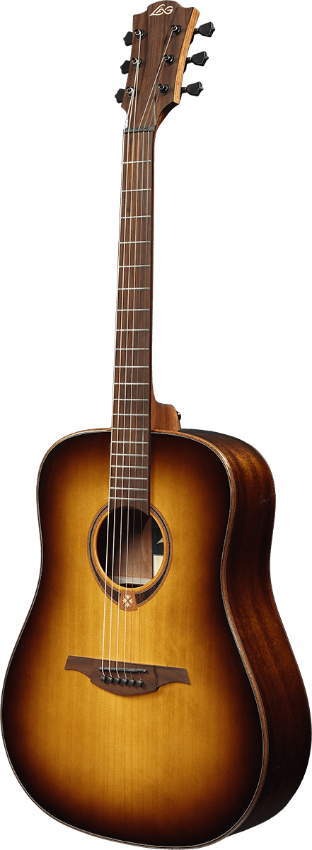 Lag T118d Tramontane Dreadnought Cedre Khaya - Brown Shadow - Acoustic guitar & electro - Variation 1