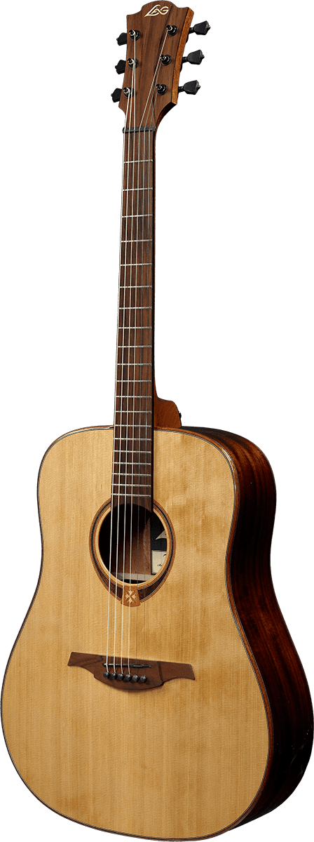 Lag T118d Tramontane Dreadnought Cedre Khaya Bro - Natural - Acoustic guitar & electro - Variation 1