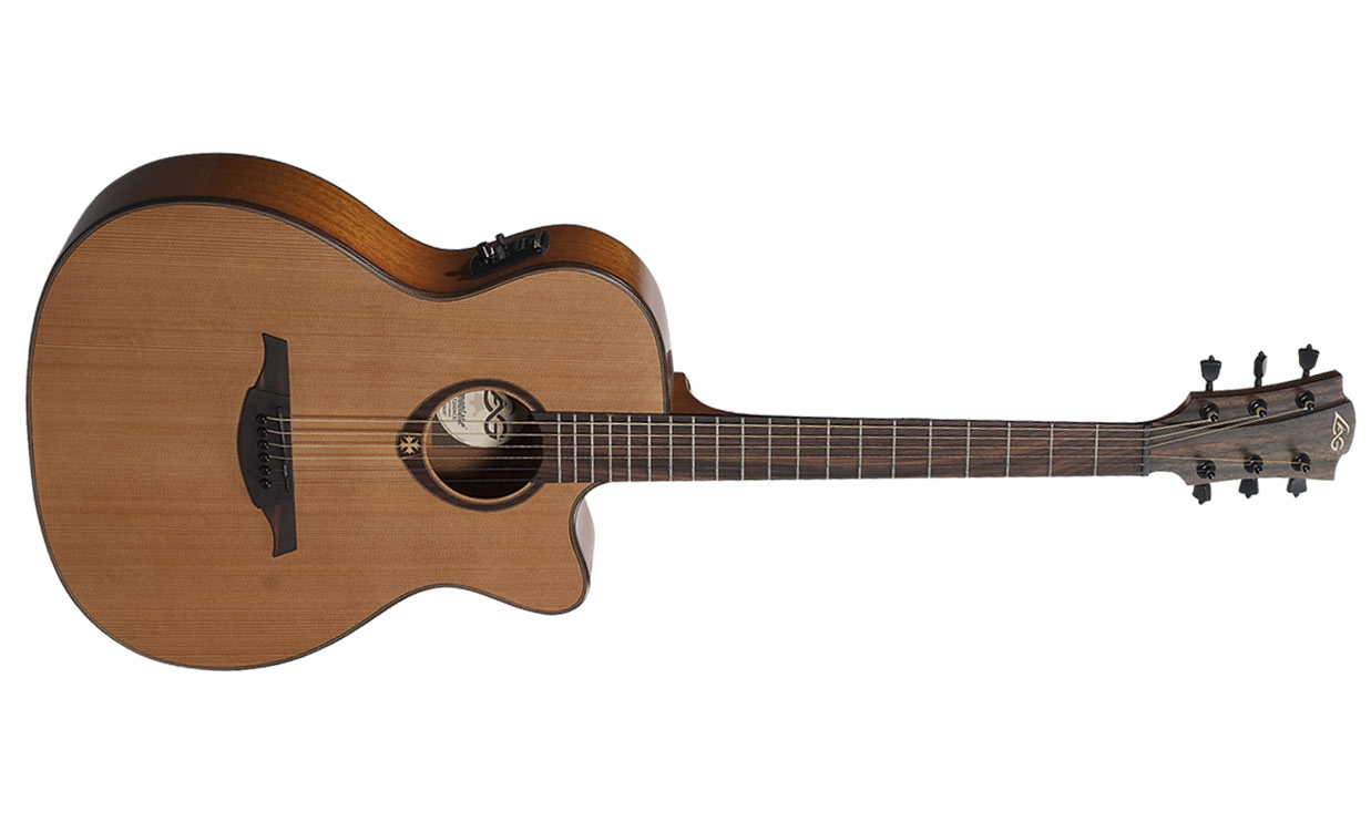 Lag T200ace Tramontane Auditorium Cw Cedre Acajou Rw - Naturel - Electro acoustic guitar - Variation 1