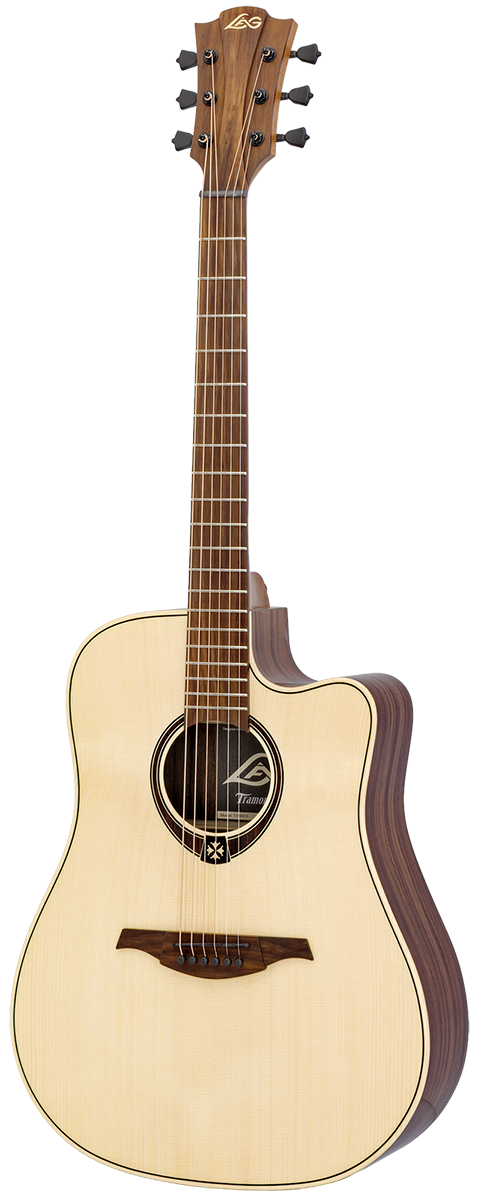 Lag T218 Dce Dreadnought Epicea Palissandre Br - Natural - Folk guitar - Variation 1