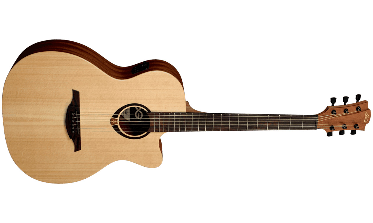 Lag T70ace Tramontane Auditorium Cw Epicea Sapele Bro - Naturel Satin - Electro acoustic guitar - Variation 4