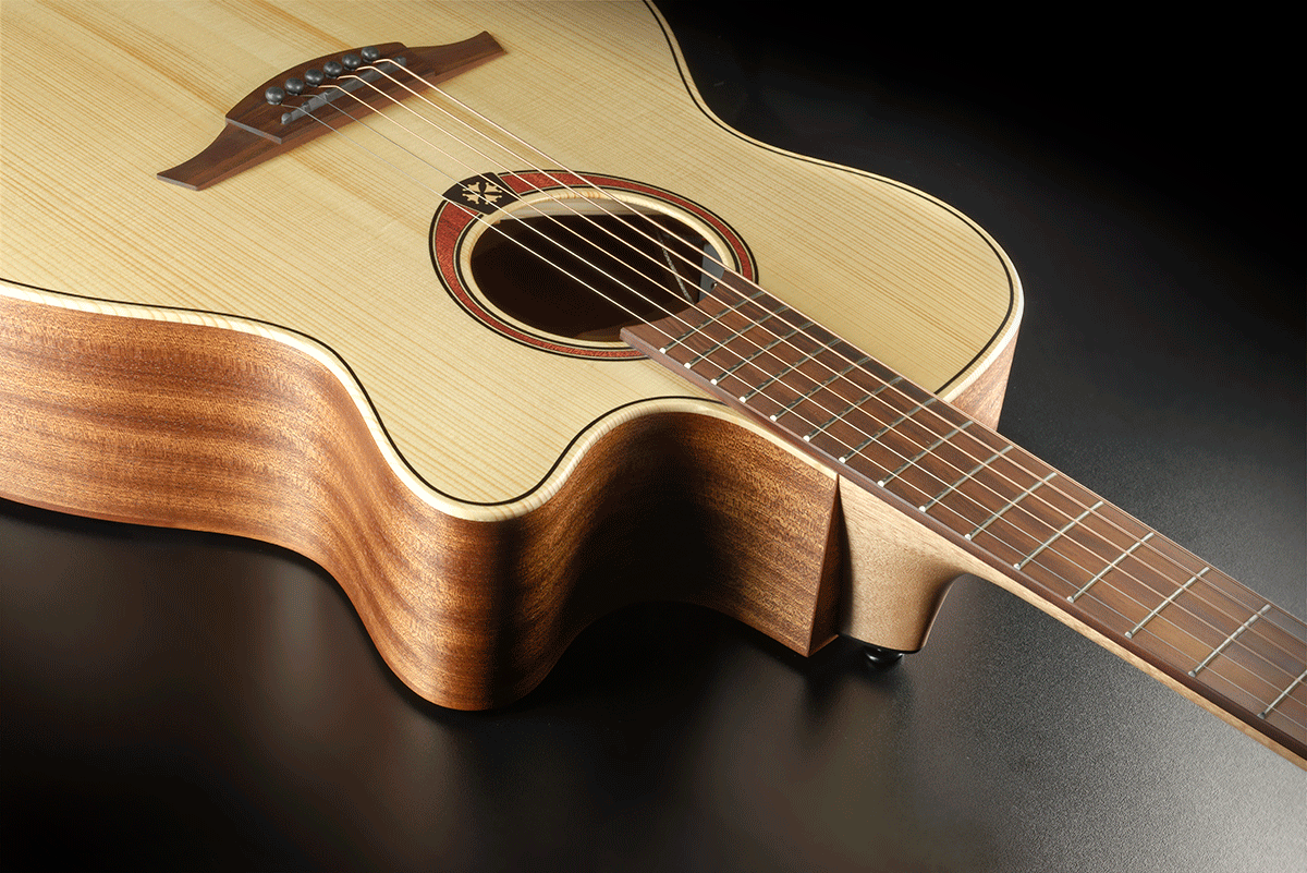 Lag T70ace Tramontane Auditorium Cw Epicea Sapele Bro - Naturel - Electro acoustic guitar - Variation 1