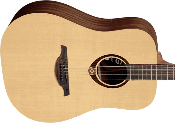 Lag T70d Tramontane Dreadnought Epicea Sapele Bro - Naturel Satin - Acoustic guitar & electro - Variation 2