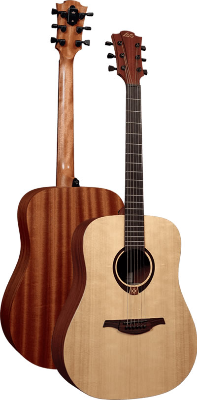 Lag T70d Tramontane Dreadnought Epicea Sapele Bro - Naturel Satin - Acoustic guitar & electro - Variation 3