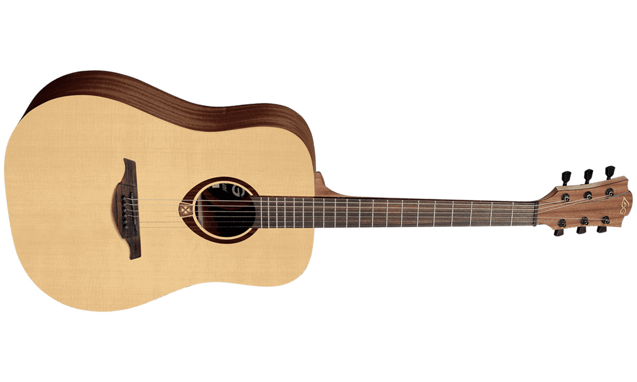 Lag T70d Tramontane Dreadnought Epicea Sapele Bro - Naturel Satin - Acoustic guitar & electro - Variation 1