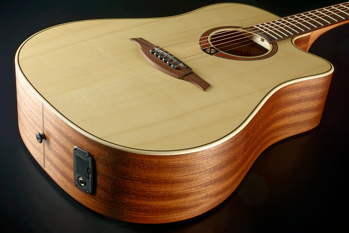 Lag T70dce Ii Tramontane Auditorium Cw Epicea Sapele Bro - Naturel Satin - Electro acoustic guitar - Variation 2