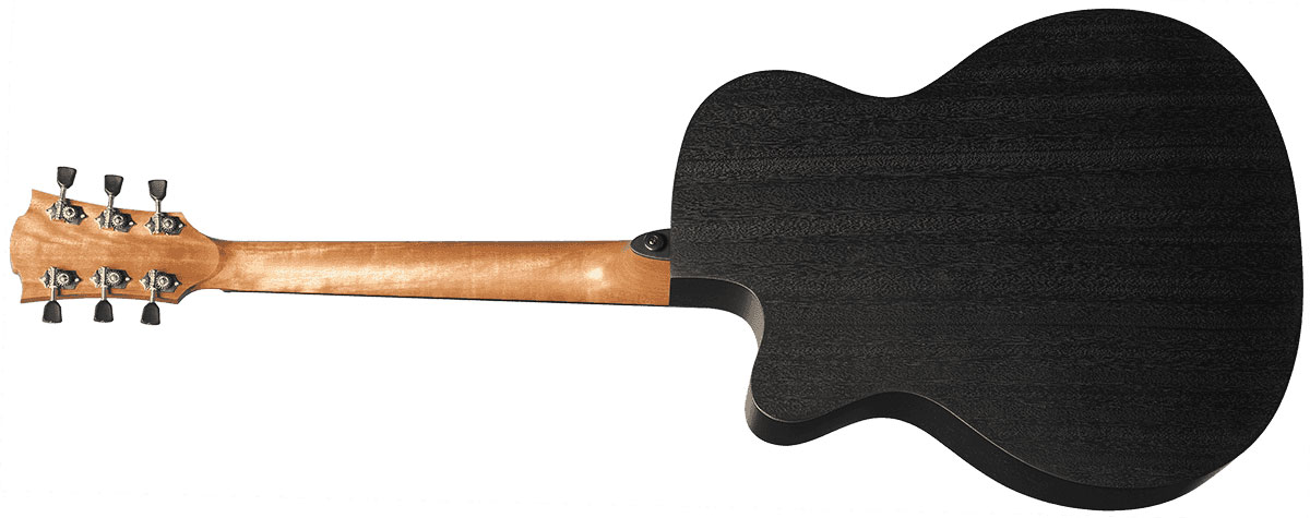 Lag T70dce Tramontane Auditorium Cw Epicea Sapele Bro - Noir Satin - Electro acoustic guitar - Variation 2