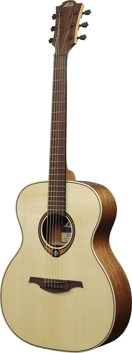 Lag T88a Tramontane Auditorium Epicea Khaya Bro - Natural Satin - Acoustic guitar & electro - Variation 1