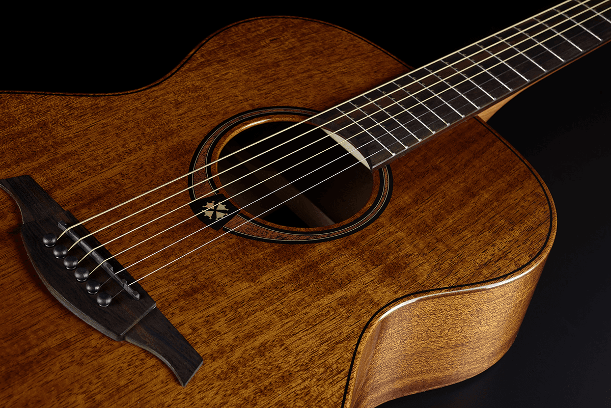 Lag T98a Tramontane Auditorium Tout Khaya Bro - Natural - Acoustic guitar & electro - Variation 3