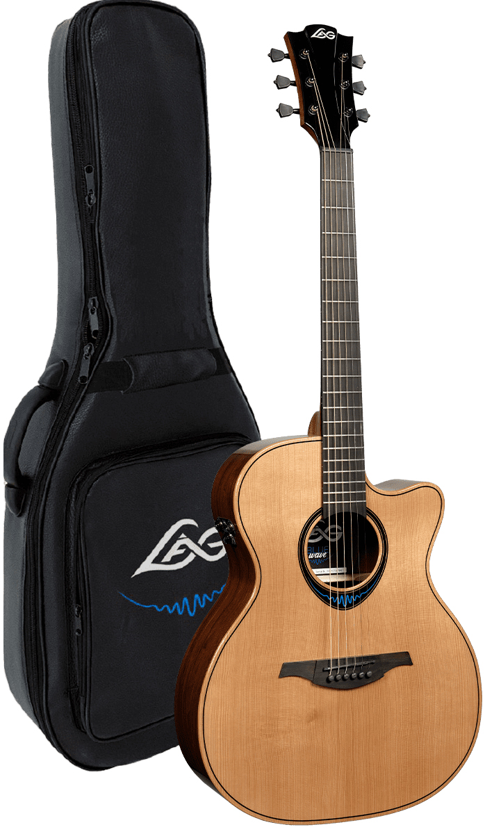 Lag Tbw2ace Bluewave 2 Auditorium Cw Cedre Palissandre Bkbr - Naturel - Electro acoustic guitar - Variation 5