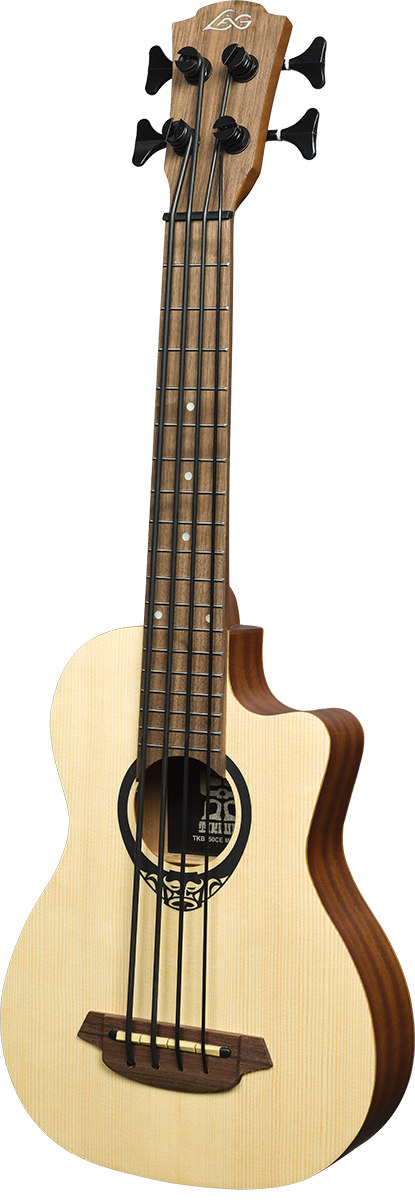 Lag Tkb150ce Mini Bass Tiki Cw Epicea Acajou +housse - Natural - Acoustic bass - Variation 1
